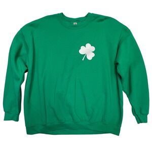 Gildan Kelly Green St. Patrick's Day Shamrock Crewneck Sweatshirt Size 2XL